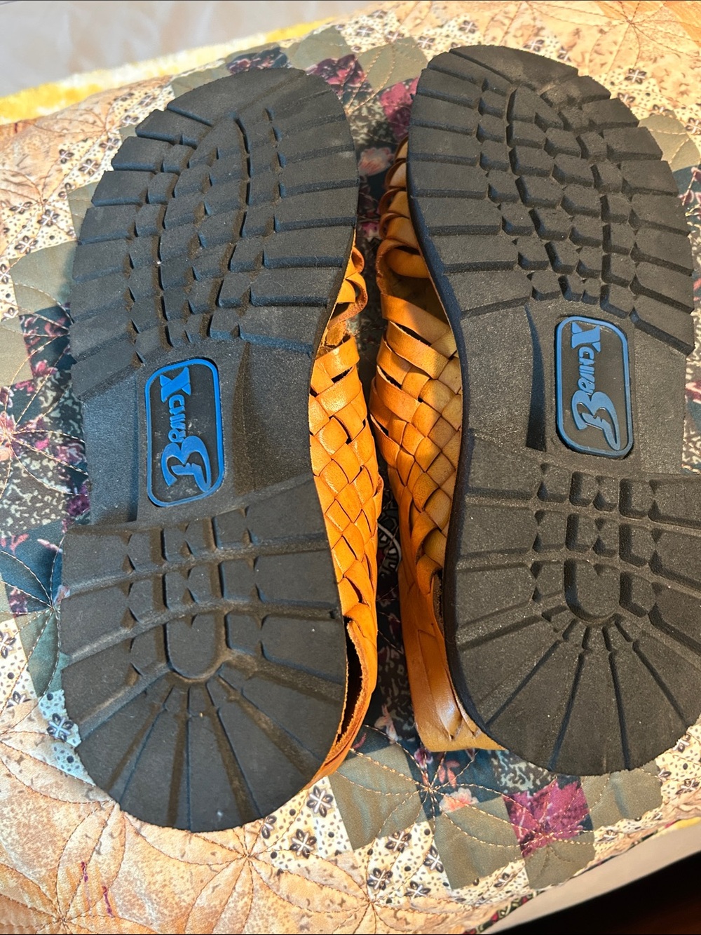Handwoven Leather Huarache Sandals - Tan Women’s Shoes - Picture 3 of 3